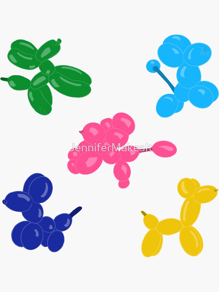 Balloon Dog Sticker Pack by JenniferMakesIt