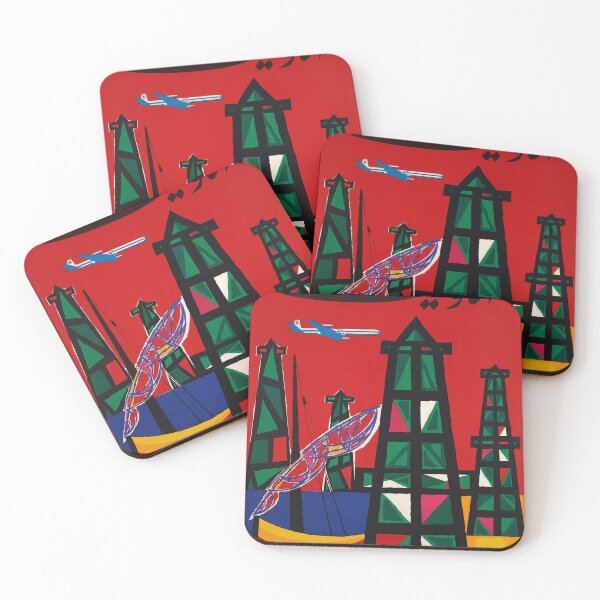 Item preview, MEA Kuwait vintage travel poster designed and sold by stickart-marek.