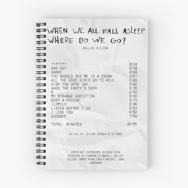 Item preview, album receipt designed and sold by Jenna Gardner.