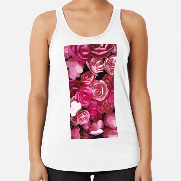 Paper Rose Racerback Tank Top