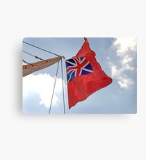 British ensign flag on ship, Brest 2008 Maritime Festival, Brittany, France Canvas Print