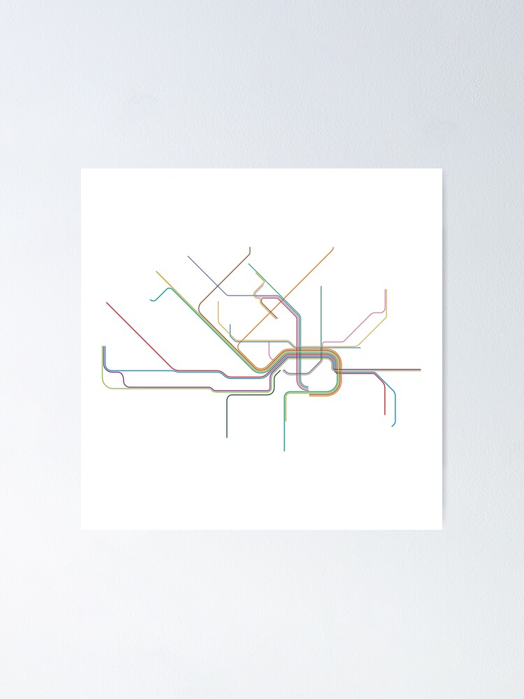 Alternate view of Frankfurt Rail Map Poster