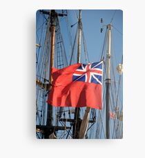 British ensign flag on ship, Brest 2008 Maritime Festival, Brittany, France Metal Print