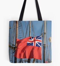 British ensign flag on ship, Brest 2008 Maritime Festival, Brittany, France Tote Bag