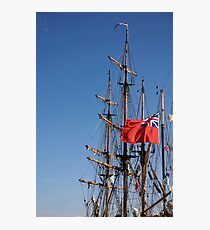 British ensign flag on ship, Brest 2008 Maritime Festival, Brittany, France Photographic Print