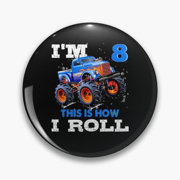 Item preview, I'm 8 This is How I Roll Monster Truck, Funny Kids 8 Year Old Birthday Party Gift designed and sold by PrintOfi.