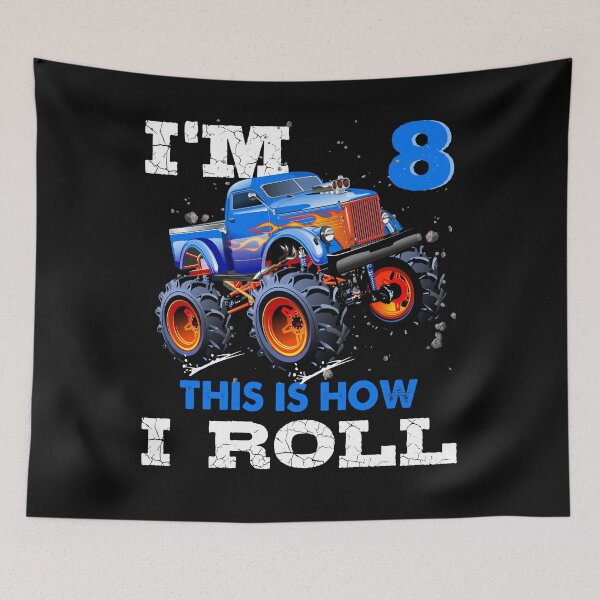 Item preview, I'm 8 This is How I Roll Monster Truck, Funny Kids 8 Year Old Birthday Party Gift designed and sold by PrintOfi.