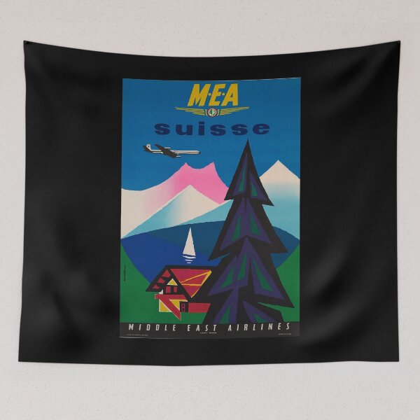 Item preview, MEA Suisse vintage travel poster designed and sold by stickart-marek.