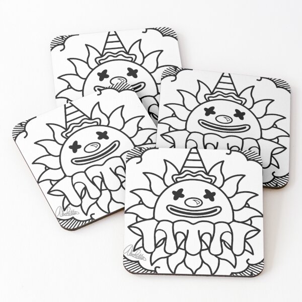 Item preview, B&W Clown Sun designed and sold by Bug's Eye View.
