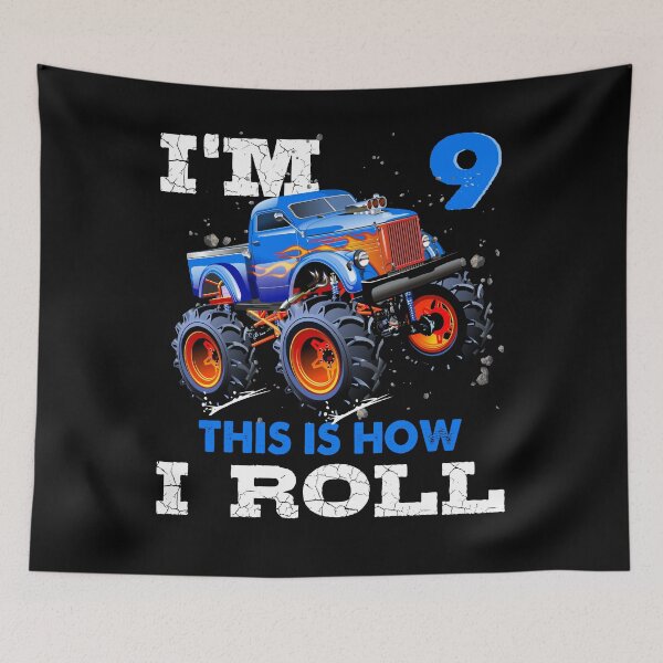Item preview, I'm 9 This is How I Roll Monster Truck, Funny Kids 9 Year Old Birthday Party Gift designed and sold by PrintOfi.