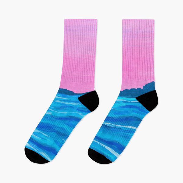 Item preview, Pink Sky Over the Blue Sea Painting designed and sold by novea guzman.