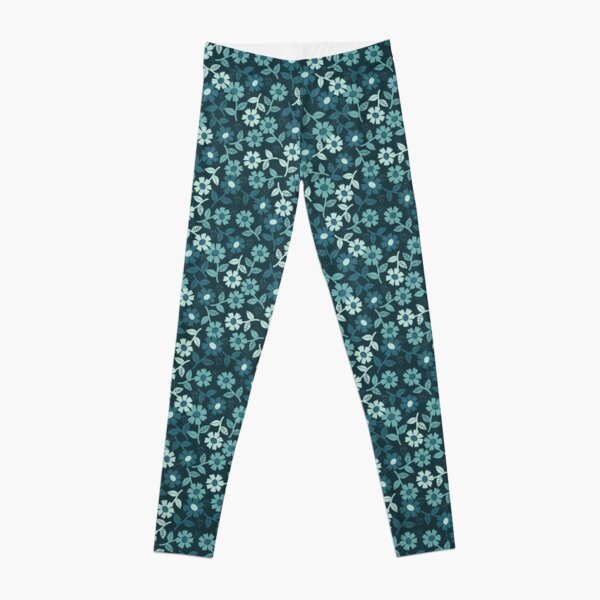 Denim Floral Leggings