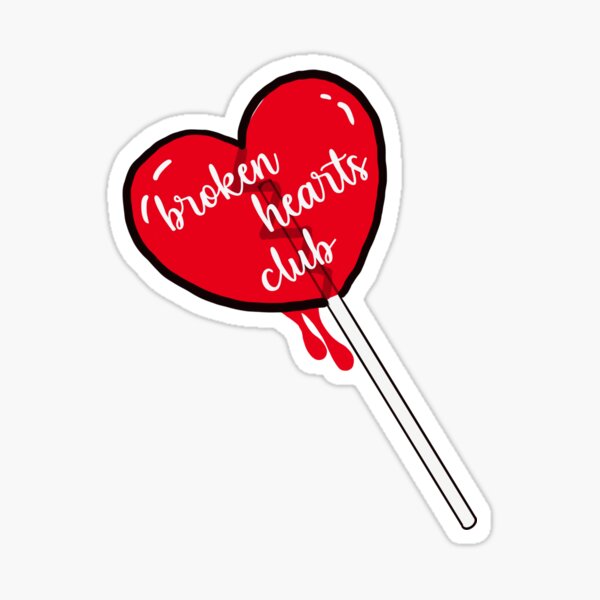 Broken heart black' Sticker