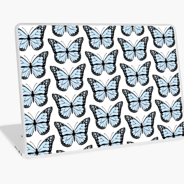 papillon bleu clair Skin adhésive d'ordinateur