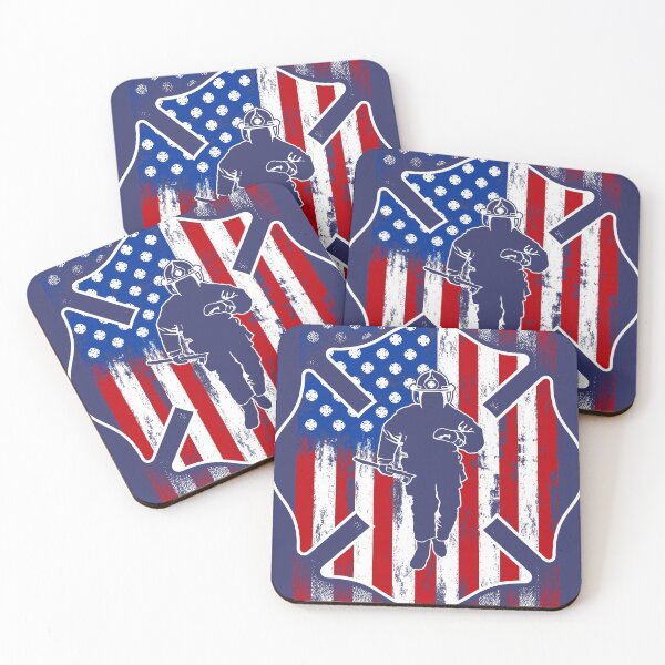 Item preview, Brave Firefighter Image and American Flag Colors designed and sold by dhajr.