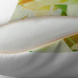 Alternate view of Texturized Flowers Throw Pillow