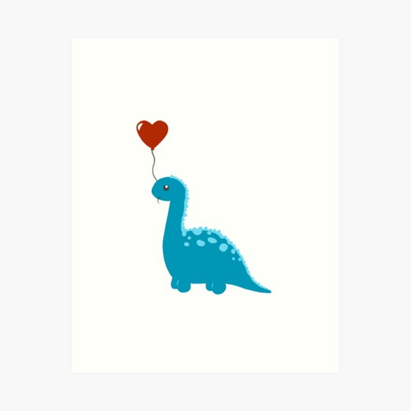 Aperçu de l'œuvre Dino Love créée et vendue par Tilly Scribbles.