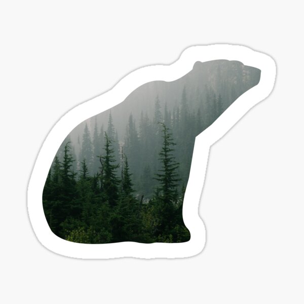 Polar bear forest Sticker