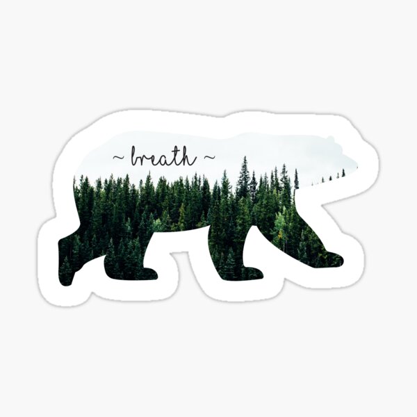 Polar bear trees breath Sticker