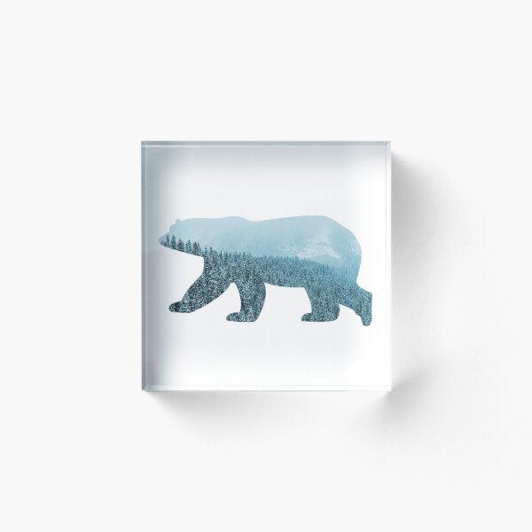 Item preview, Polar bear snow forest winter designed and sold by hashtagmorg.