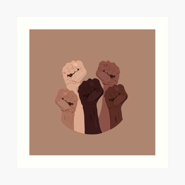 United Power Fists Art Print