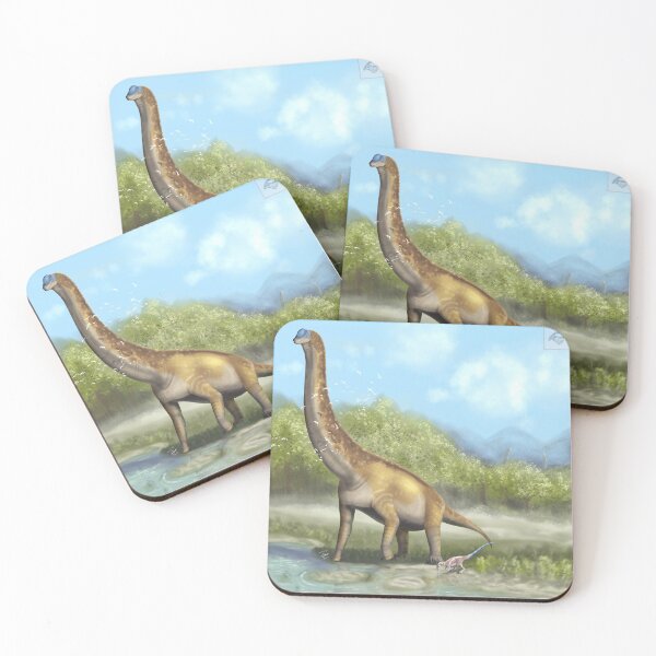 Item preview, The Cloud Grazer - Brachiosaurus Painting (feat. Dryosaurus) designed and sold by Charles Nye.