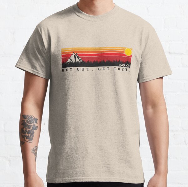 Toyota 4runner 5th Gen and Trailer (Get out. Get Lost. Retro) Classic T-Shirt