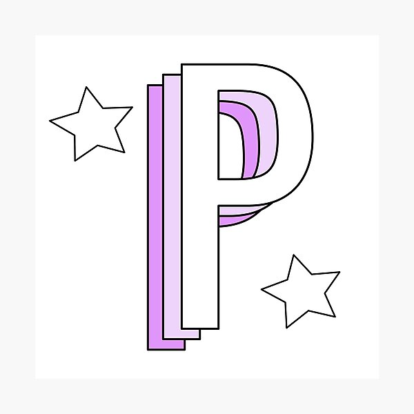 aesthetic purple letter m with stars photographic print for sale by allielibby redbubble