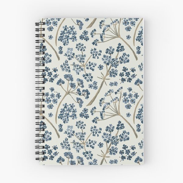 Item preview, Shades of Blue Watercolor Stem Caraway Floral Pattern designed and sold by StudioPosies.