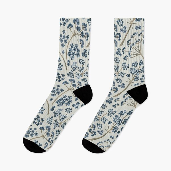 Item preview, Shades of Blue Watercolor Stem Caraway Floral Pattern designed and sold by StudioPosies.