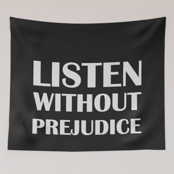 Item preview, Listen Without Prejudice designed and sold by MadabinaDesign.