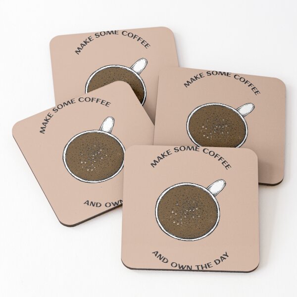 Item preview, Caffeine Addict Quote Make some coffee and own the day hustle motivation designed and sold by javes93.