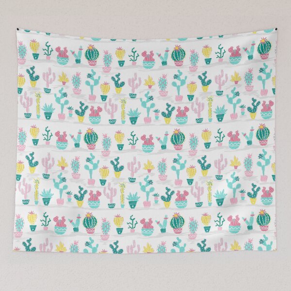 Item preview, Colorful Potted Desert Cacti Print Pattern Design designed and sold by DigitalPie.