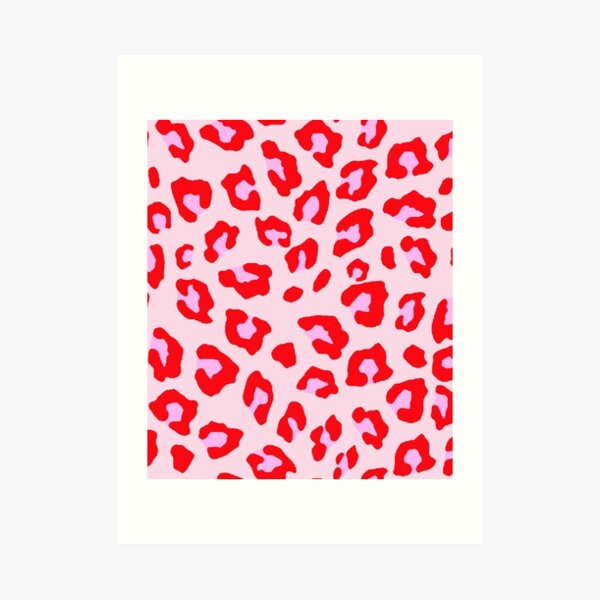 Pink and Red Leopard Art Print