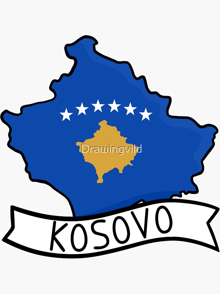 Autocollant sticker drapeau oval code pays voiture moto kosovo kosovar rks 