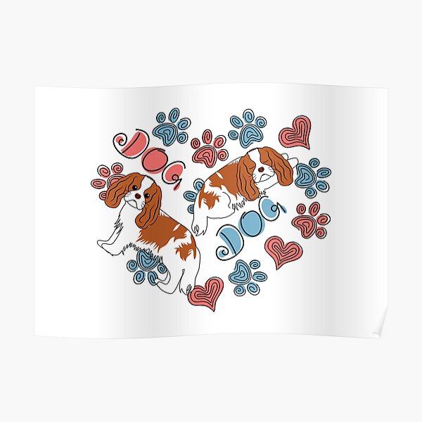 Cavalier King Charles Spaniel Dog Poster