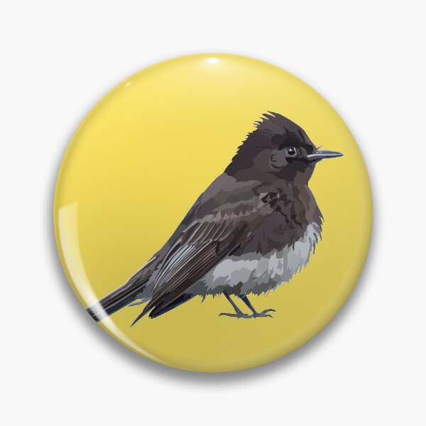 Item preview, Black Phoebe Bird Flycatcher Songbird Illustration designed and sold by MariaWorkman.