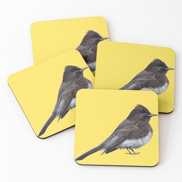 Item preview, Black Phoebe Bird Flycatcher Songbird Illustration designed and sold by MariaWorkman.