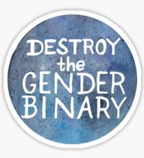 Destroy The Gender Binary Sticker