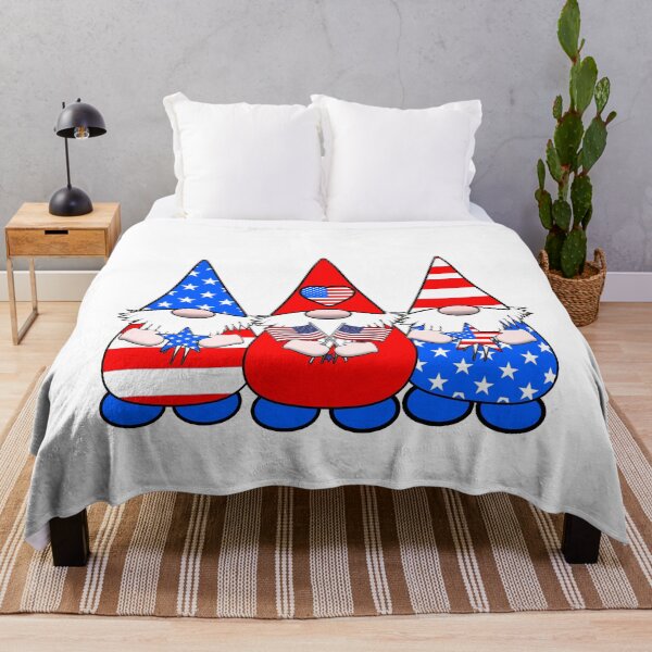Item preview, Patriotic Gnomes American Flag Red White Blue USA designed and sold by funnytshirtemp.