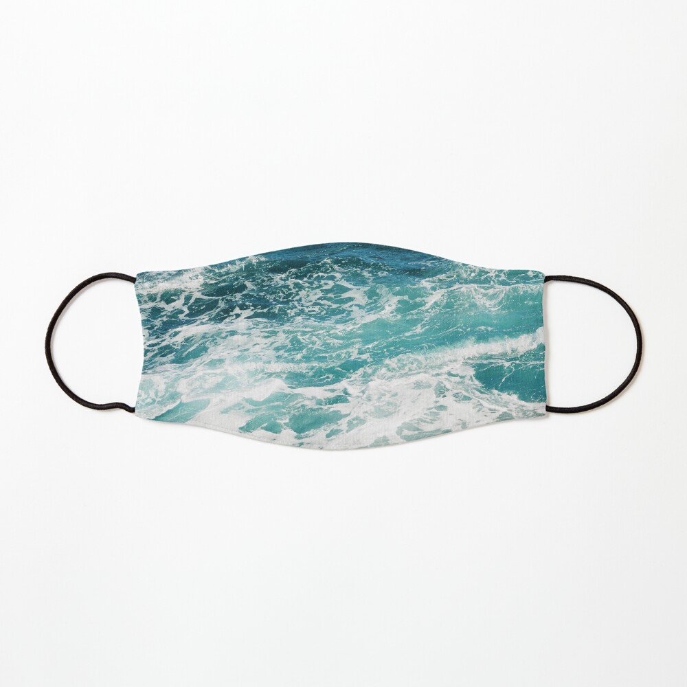 Blue Ocean Waves Mask