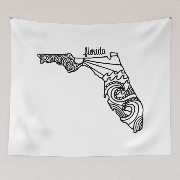 Item preview, Florida Mandala Zentangle State Outline designed and sold by murialbezanson.