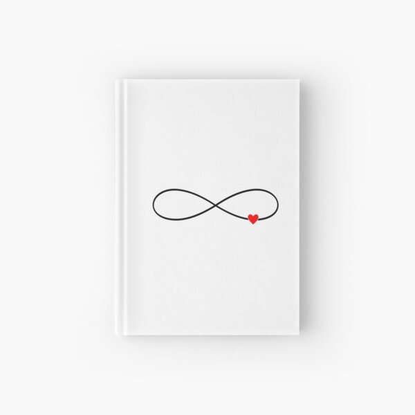  infinity sign heart love lemniscate gift  Hardcover Journal