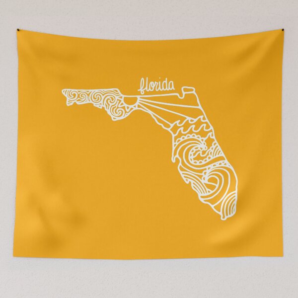 Item preview, Florida Mandala Zentangle State Outline White Line designed and sold by murialbezanson.
