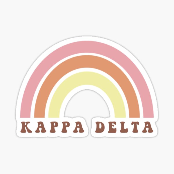 KAPPA DELTA Retro Rainbow Sticker