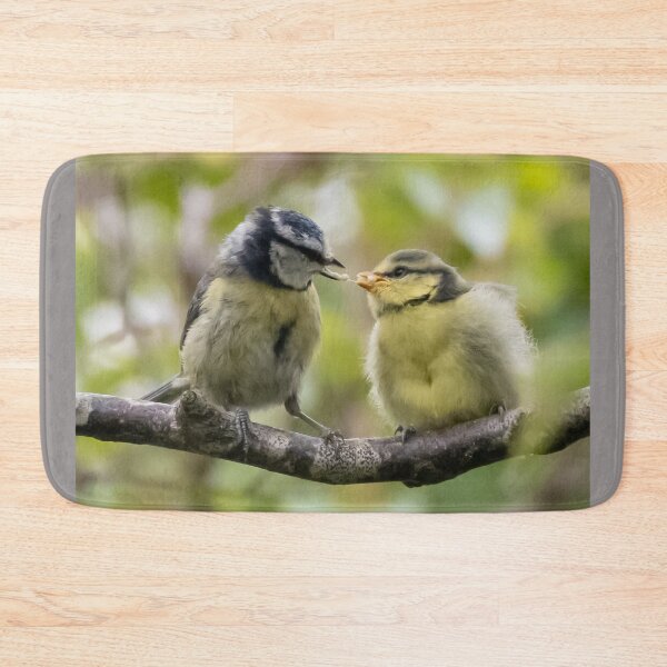 Item preview, bluetit feeding young designed and sold by tammy mellor.