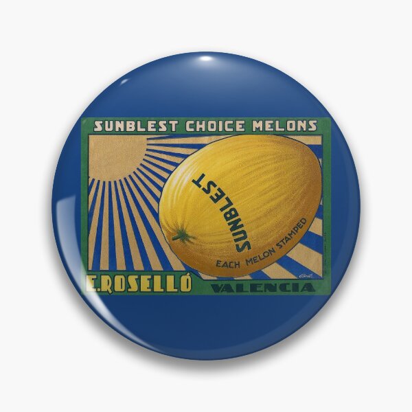 Item preview, Vintage Melons Fruit Label Artwork  designed and sold by FuzzyHoney.