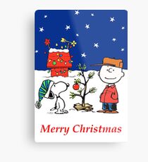 Charlie Christmas Tree Metal Print