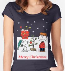 Charlie Christmas Tree Women's Fitted Scoop T-Shirt