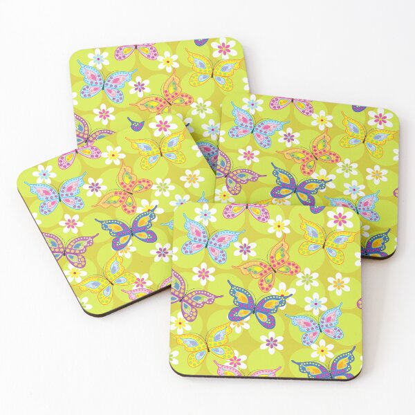 Item preview, Seamless pattern with colored butterflies and flowers. designed and sold by orgus88.